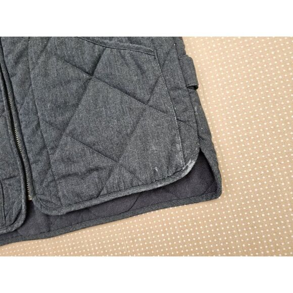 J Crew Sussex Quilted Zip Vest Primaloft Insulated Gray Medium - Picture 6 of 13